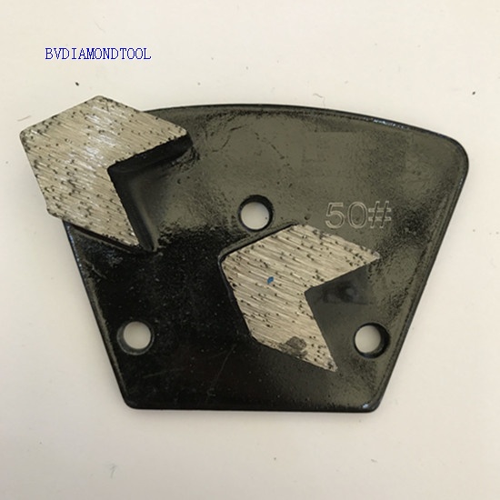 Arrow Segment Trapezoid Metal Bond Grinding Plate For Floor